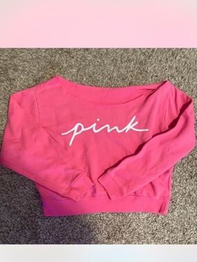 Victoria’s Secret PINK Off Shoulder Sweatshirt Size xl